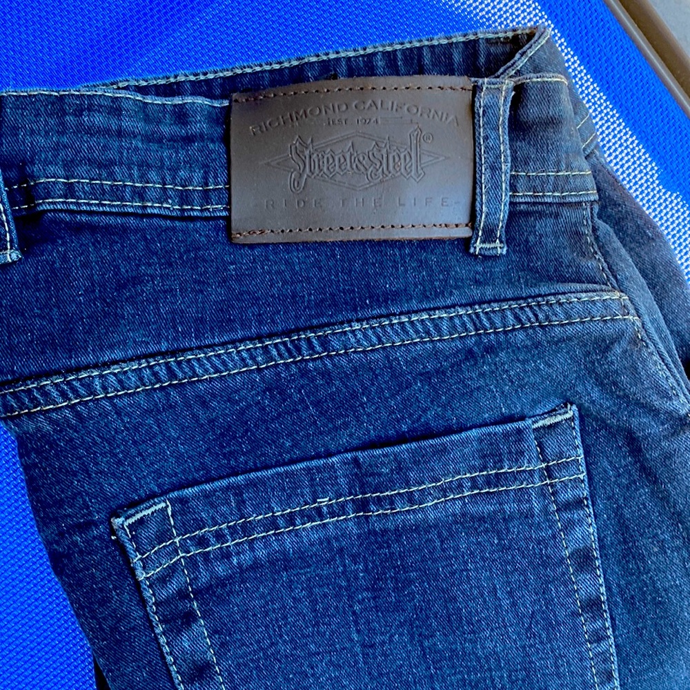 Street and Steele heavy riding jeans- add padding at the knee area